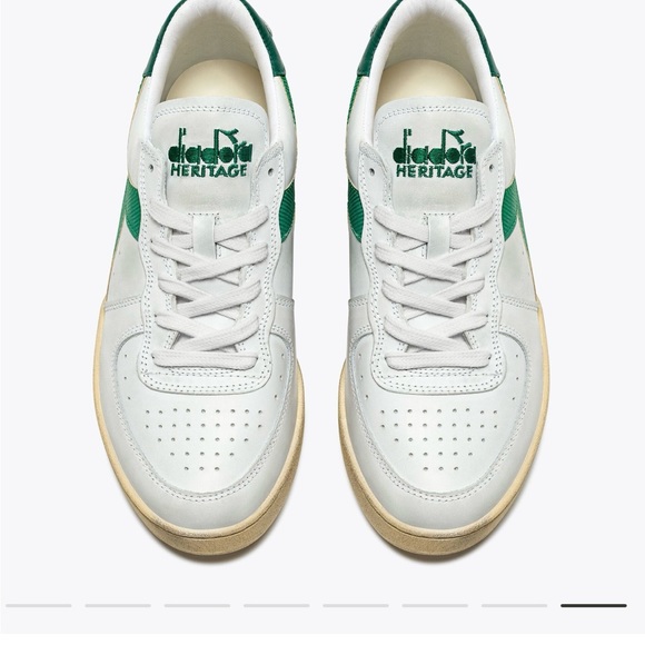 Diadora Other - NWOB Diadora Heritage “ MI Basket Lo Used” in White and Verdant Green, Size 7